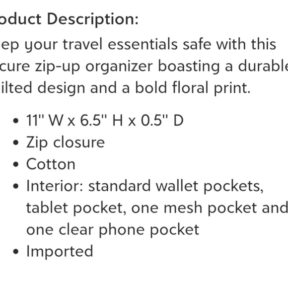 Vera Bradley Lisbon Medallion Personal Travel Organizer - Picture 3 of 3